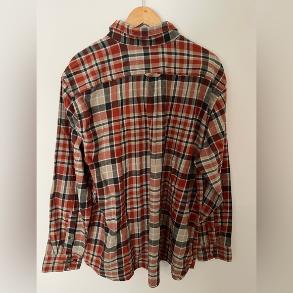 Eddie Bauer Men's 100% Cotton Easy Care Warm Brushed Twill Flannel Shirt - Picture 5 of 5